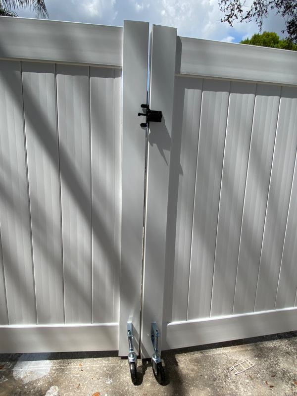 wood fence backyard installation